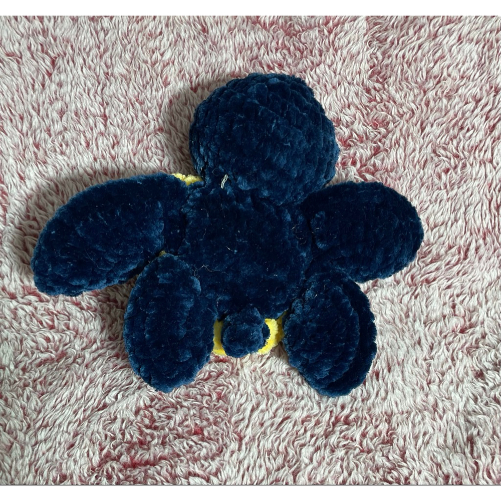 Hand crotchet Amigurumi sunflower turtle blue - Picture 3 of 4